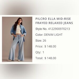 Pilcro Light Blue Flare Jeans